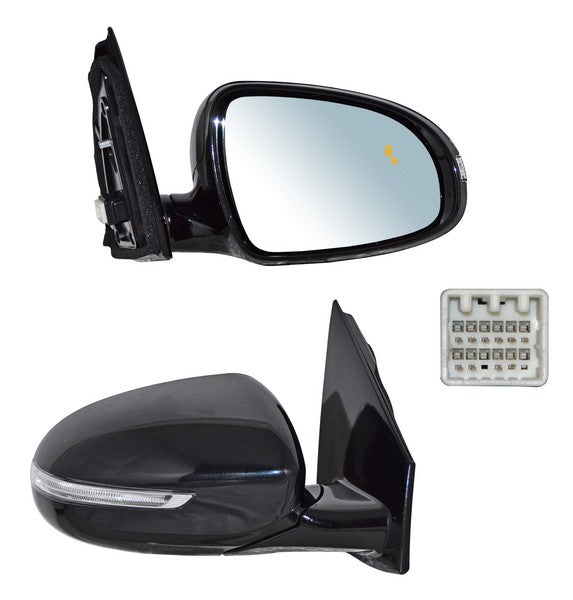 Espejo Sportage 2017-2022 Electrico C/Desemp C/Direcc Autoabatible C/Sens Punto Ciego 10 Pines derecho