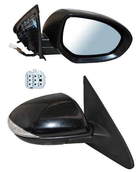 Espejo Mazda 3 2010-2013 Electrico P/PInterior C/Desemp C/Direcc C/Sensor Punto Ciego 8 Pines derecho