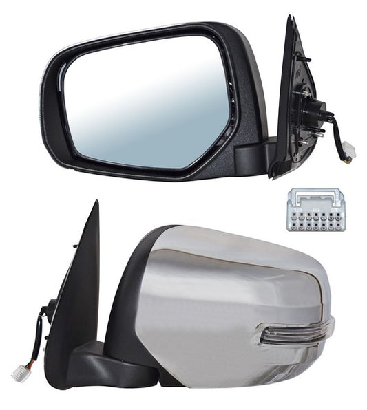 Espejo Mitsubishi Pickup L200 2016-2018 Electrico Crom C/Direcc Autoabatible 7 Pines Izquierdo