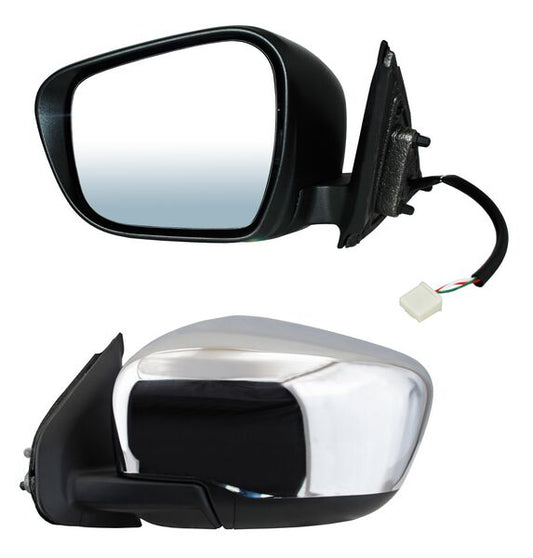 Espejo Nissan Pickup Np300/ Frontier 2016-2022 Electrico Crom T20 3 Pines Izquierdo 285