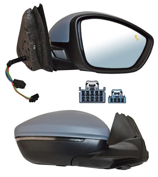 Espejo Peugeot 208 2019-2023 Electrico P/PInterior C/Direcc C/Sensor Temp Y Punto Ciego C/Desemp Autoabatible derecho