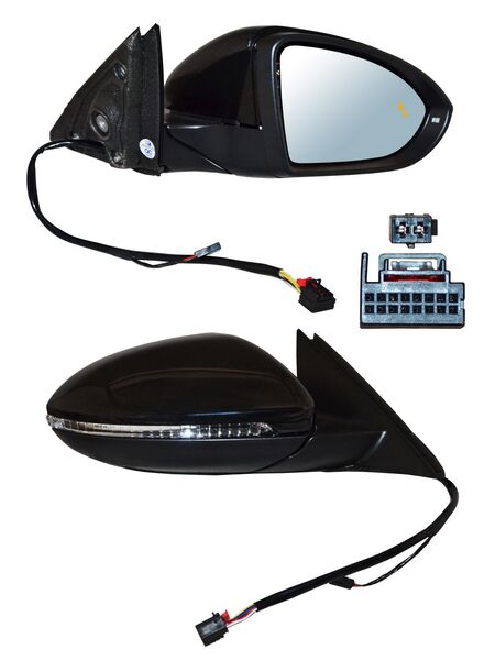 Espejo Jetta 2019-2021 Electrico C/Desemp C/ Dirrec C/Sensor Punto Ciego C/Mem 12 Pines derecho