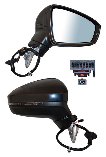 Espejo Tiguan 2020-2022 Electrico P/PInterior Con Direcc C/Desemp C/Sensor Punto Ciego 8 Pines derecho