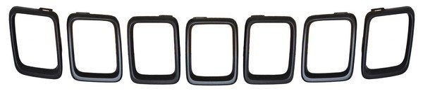 Moldura Parrilla Compass 2018-2020 Negra 7 Pzas