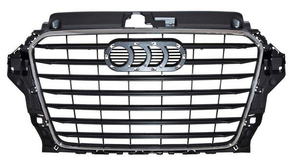 Parrilla Audi A3 2015-2019 Gris C/Mold Crom