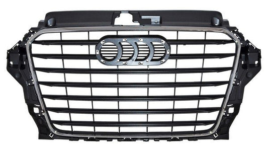 Parrilla Audi A3 2015-2019 Gris C/Mold Crom