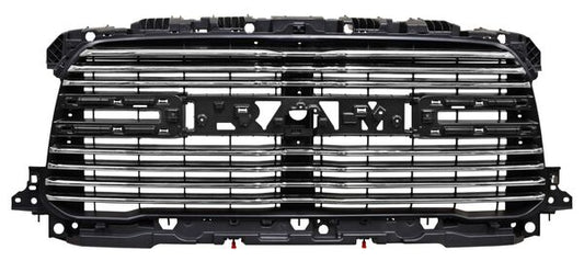 Parrilla Dodge Pickup 2019-2021 Ram 2500/3500 Negra C/Mold Crom Lineas