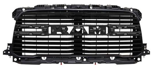 Parrilla Dodge Pickup 2019-2021 Ram 2500/3500 Negra C/Mold Negra Lineas