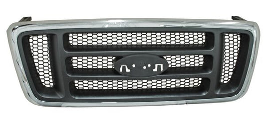 Parrilla Ford Pickup 2004-2008 Xl Lobo Cromada Panal Negro