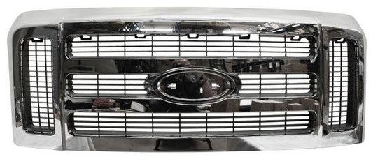 Parrilla Ford Super Duty 2008-2010 Cromada S/Letras Completa Pat Usa Dmv