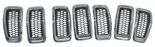 Parrilla Cherokee 2014-2015 C/Mold Cromada Jgo 7 Pzas Pat Usa